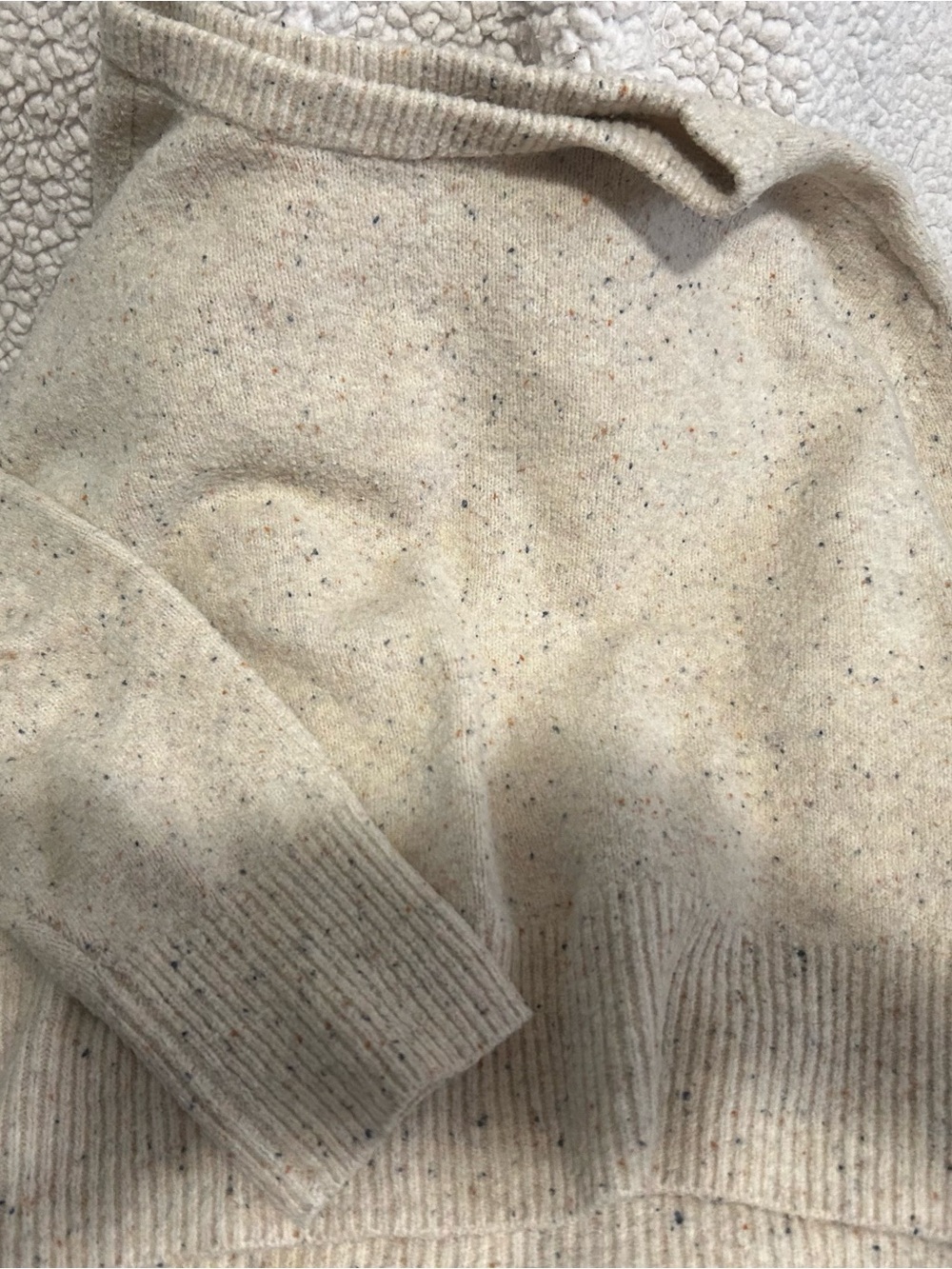 Universal Thread Cream Speckled Knit Sweater - Picture 3 of 3